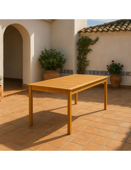 MESA MADERA LEVU 8 PLAZAS