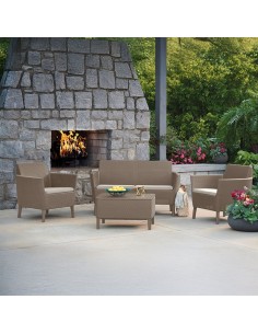 SET SALEMO  2 SILL+SOFÁ+MESA, CAPUCHINO