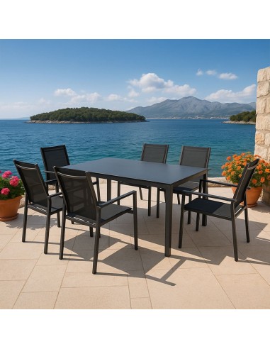 CONJUNTO COMEDOR TERRAZA 7PCS